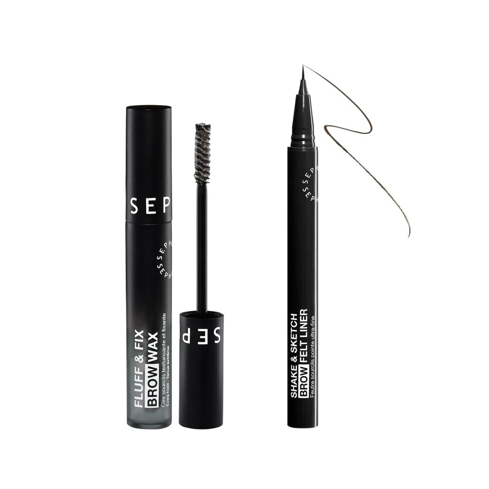 Sephora Collection 2p Brow Set - Fluff & Fix Brow, Wax & Shake Sketch Brow Liner